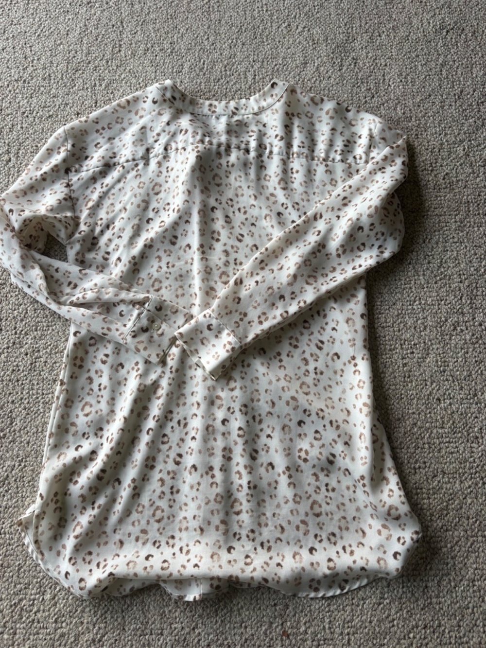 Ann Taylor XS Animal Print Tunic Blouse Giraffe Preppy Office Chic Teacher - Picture 5 of 7